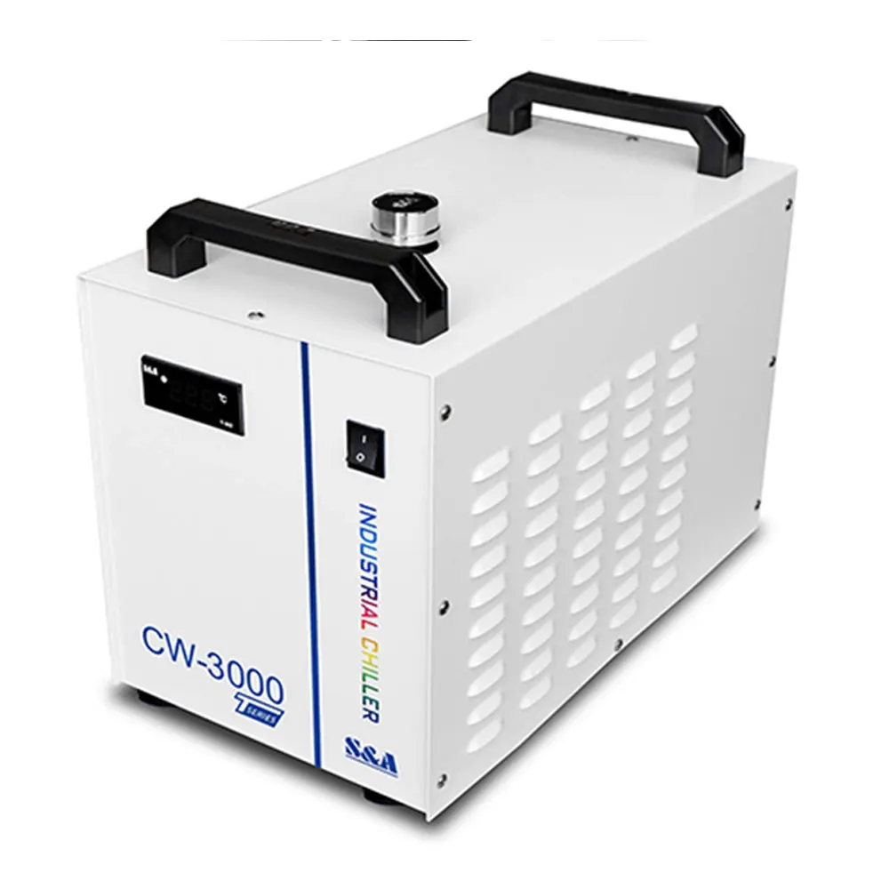 Raffreddatore d'acqua industriale Cw3000 Prezzo di fabbrica Tubo laser Co2 Piccolo refrigeratore d'acqua raffreddato ad aria Cw3000