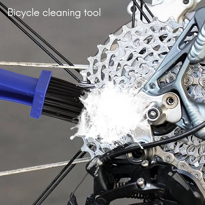 Bike Chain Scrubber, 4-Piece Portable Mountain Bike Chain Washer Cleaner Tool Quick Bicycle Clean Brush Kit For Cycling Bike, Ro