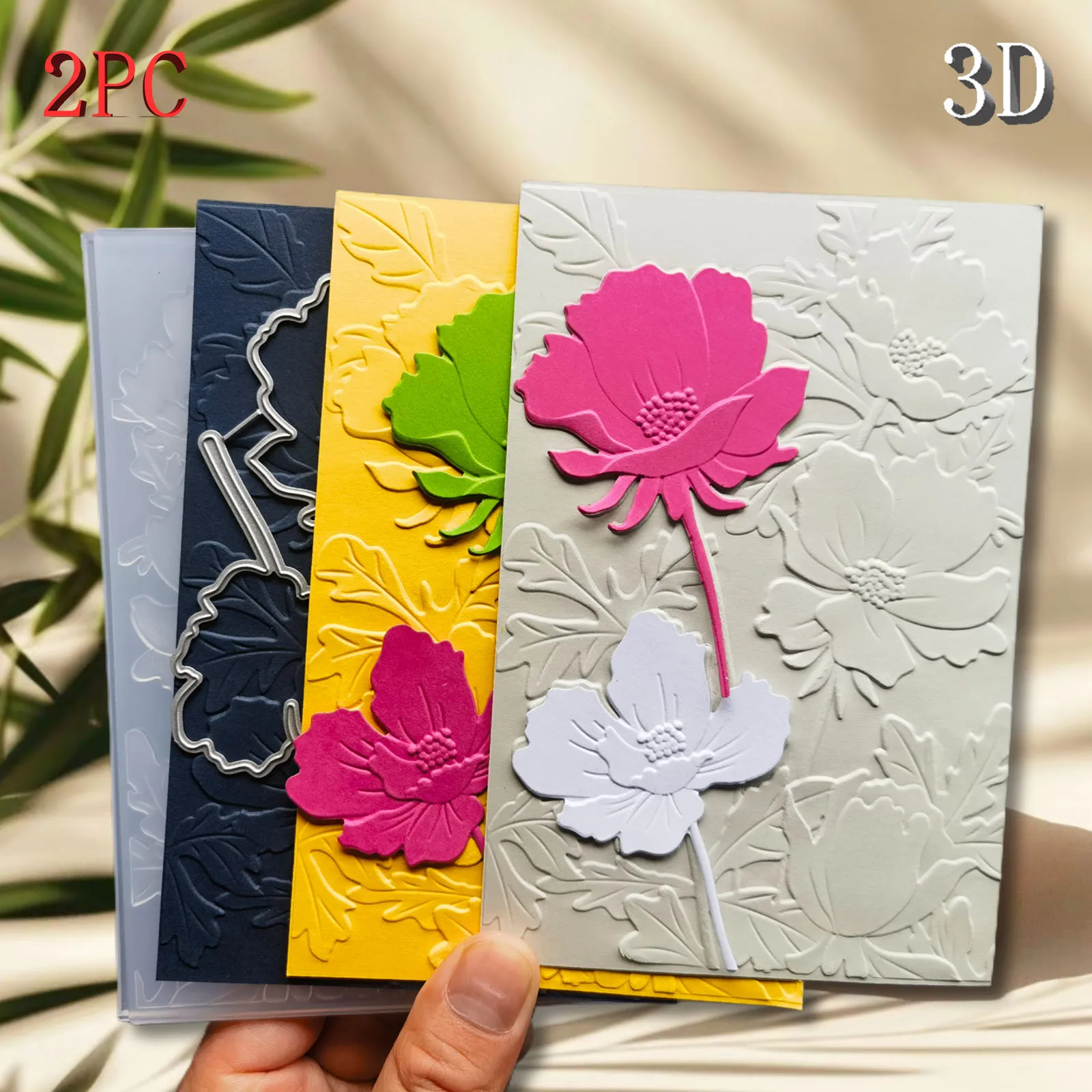 Impresionante carpeta en relieve 3D y molde de corte, conjunto de mechones de anémona marina, utilizado para hacer tarjetas, álbum de recortes, decoración artesanal DIY pr