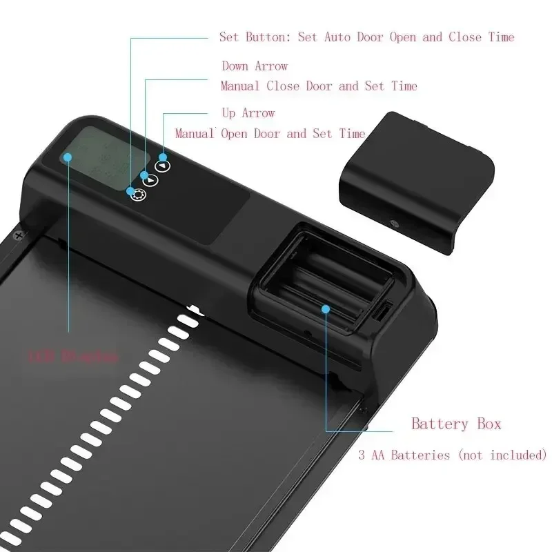 الموقت التلقائي حظيرة الدجاج الباب ذكي مكافحة قرصة التعريفي باب بيت الدجاج مقاوم للماء بوابة الدواجن الكهربائية للمزرعة #3