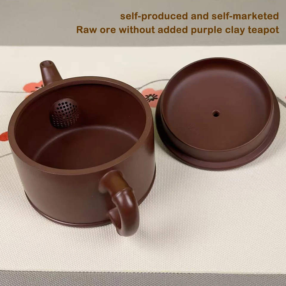 100% Authentic Yixing Zisha Clay Chinese Traditional HandmadeYixing Purple Sand Tea Pot Elegant Tea Maker for Home, Office, Gift 5