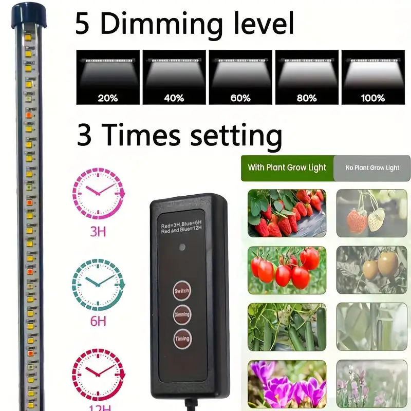72-Zellen Anzuchtschale mit Wachstumsbeleuchtung, 2 Keimungssets, Feuchtigkeitskuppel, Hoher Deckel, 4 LED-Streifen, Smart-Timer 3 für den Innenbereich – Detail 3