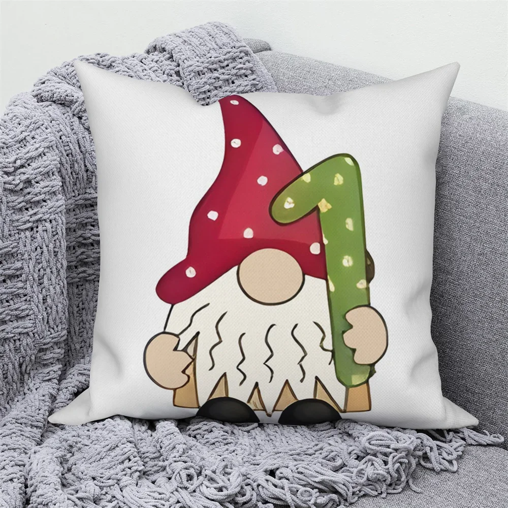 

Customizable Logo Pillow Home Sofa Car Bed Decorative Pillowcase Cartoon Number Decorative Cushion Cover