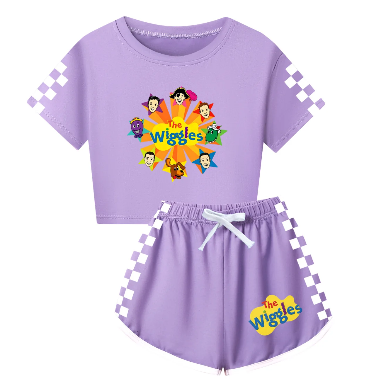 The Wiggles Jungen-Kleidungssets, Kinder-T-Shirts, Shorts, 2-teiliges Set, Teenager-Mädchen-Trainingsanzug, Baby-Outfits, Anzug, Urlaubsgeschenk 5748 – Detail 5