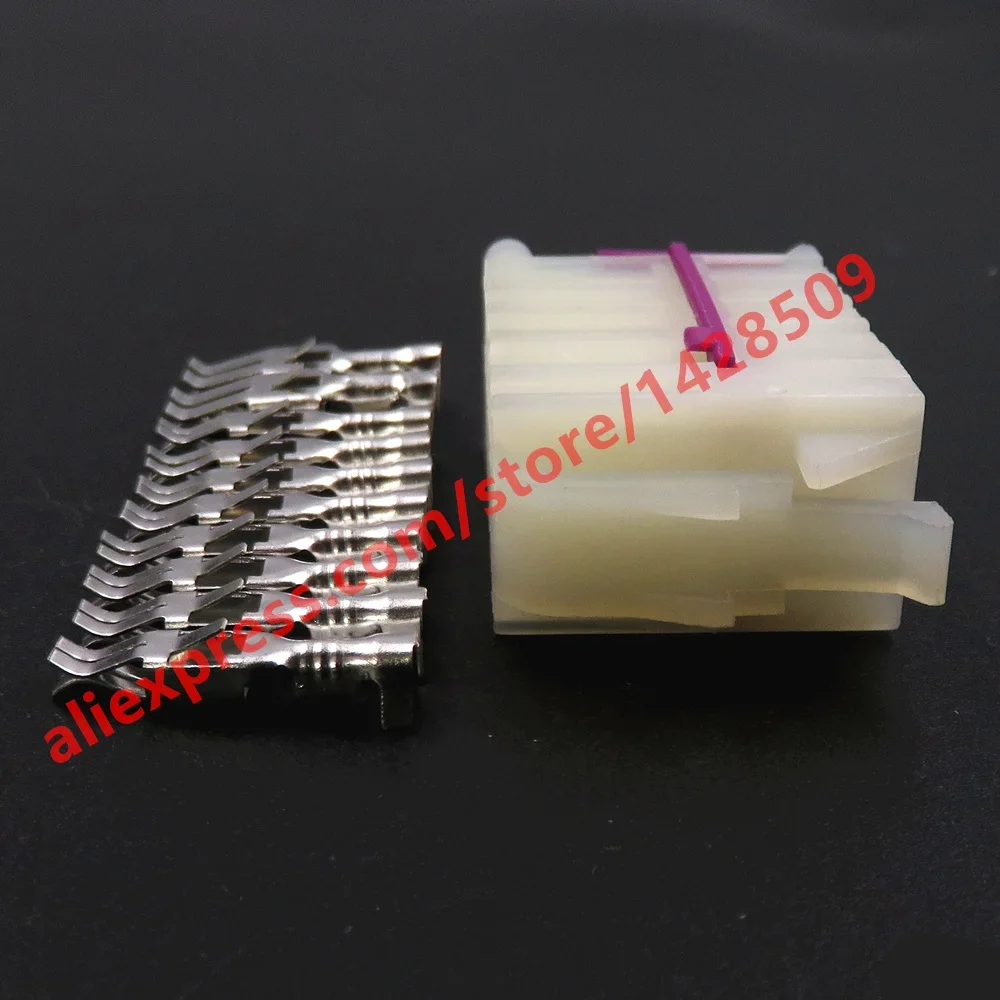 1 Set 10 Pin Car Unsealed Wire Connector 3.5 4.8 Series 357903971 928579 Automobile Wiring Harness Socket
