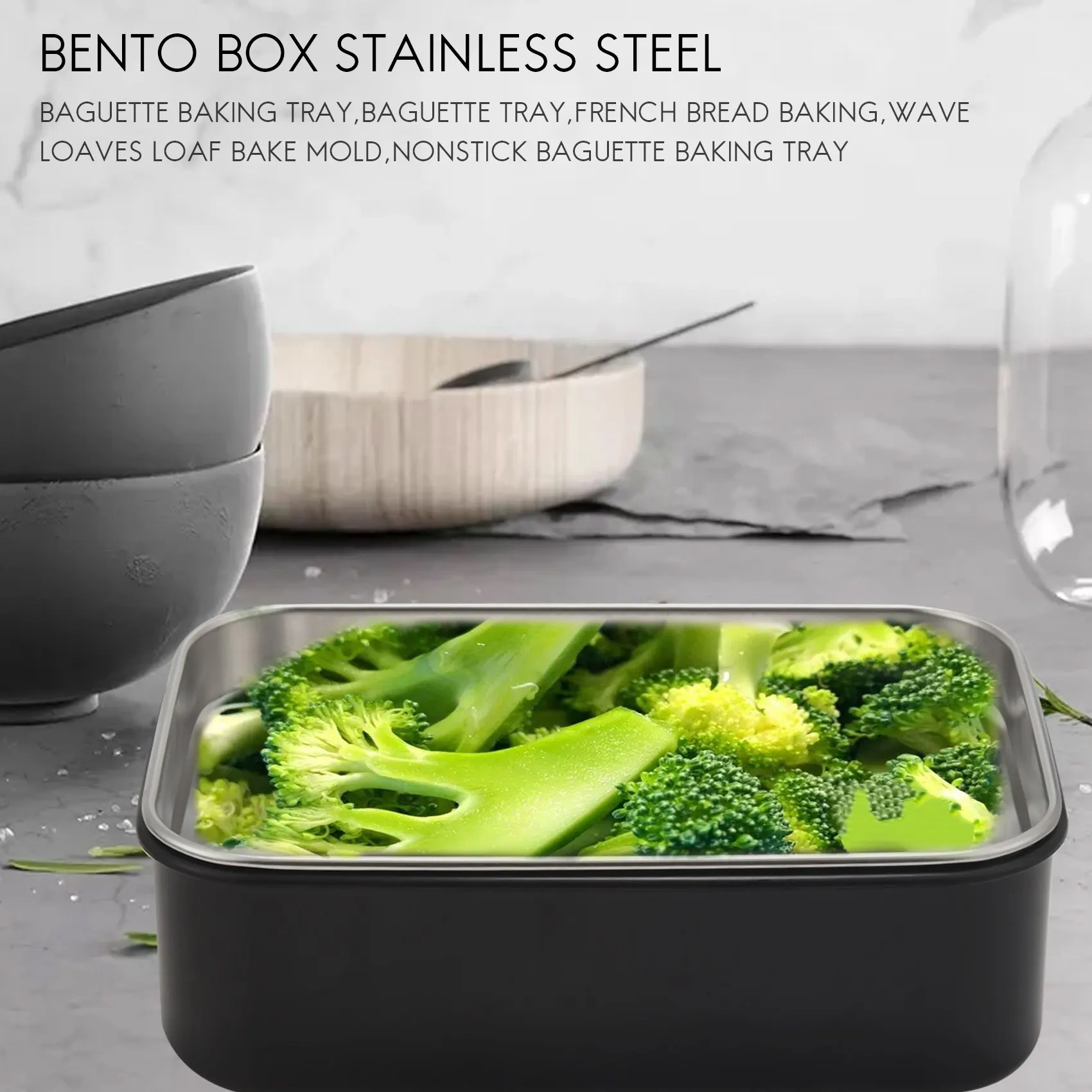 Must Have 304 Stainless Steel Stackable Compartment Lunch/Snack Box 2-Tier Bento/Food Container For Adults Or Kids