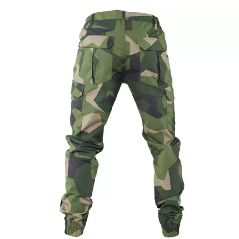 Outdoor Swedish M90 Geometric Camouflage Summer Tactical Pants