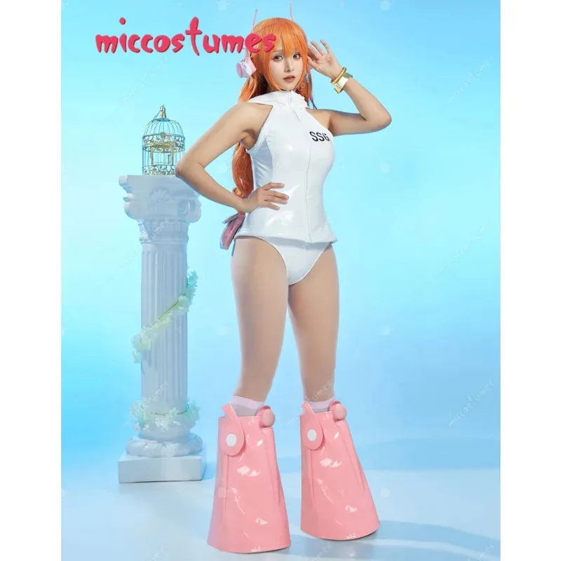 HAIKYUU Fantasia feminina de cosplay de anime Egghead Colete e calcinha branca com capuz e bolsa de cintura pulseira daae