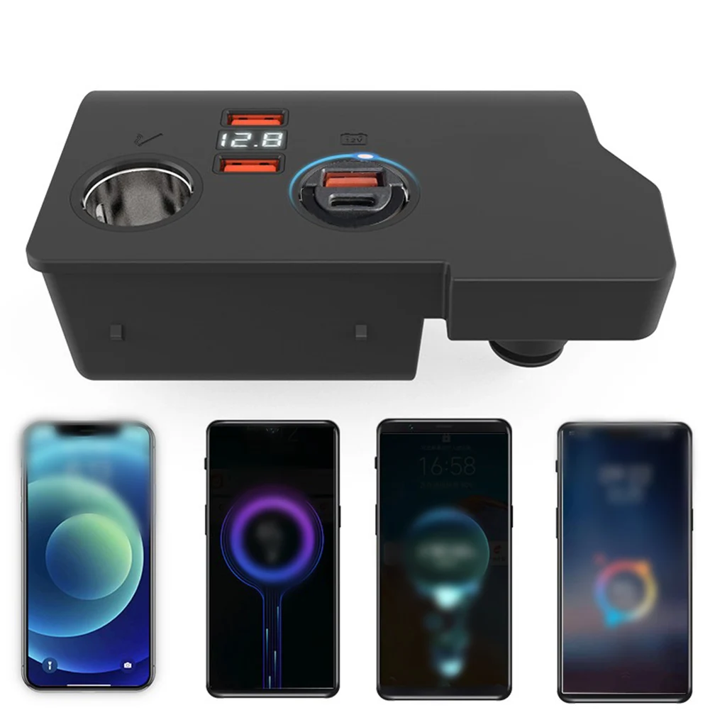 For Golf 6 For Eos For Jetta For Scirocco USB Fast Charging Charging Panel Charger Cigarette-Lighter USB Splitter