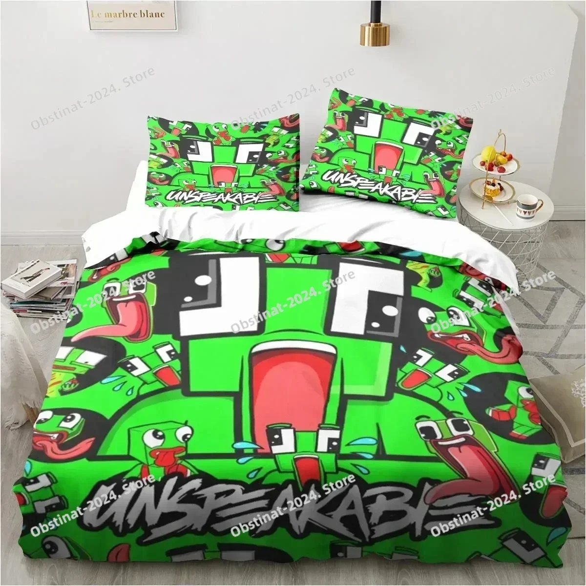 Cartoon Funny Play Unspeak.able 3D Printing Comforter Bedding Set,Duvet Cover Bed Set Quilt Cover Pillowcase,King Queen Size Kid