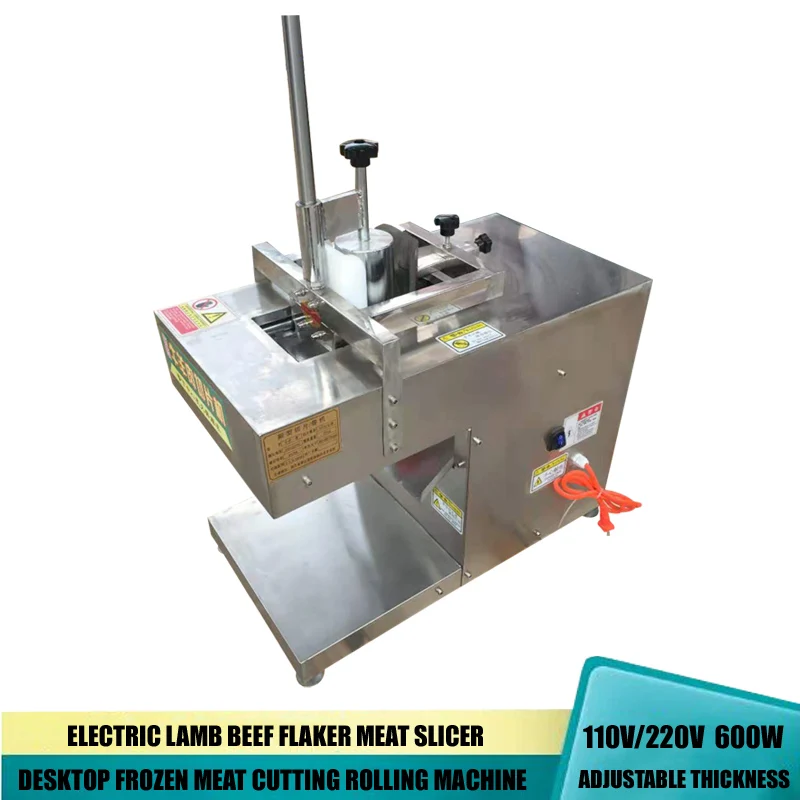 220V/110V Electric Flaker Slicer Household Lamb Meat Slices Bread Hot Pot Desktop Meat Cutting Machine