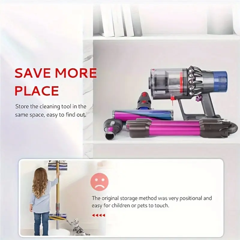 INLIG-Quick Release Foldable Extension Wands For Dyson V7 V8 V10 V11 V15 Cordless Vacuums- Upgraded Accessories