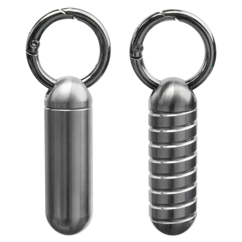 

Portable Waterproofs Pills Box Keychains Titaniums Alloy Small Bottles