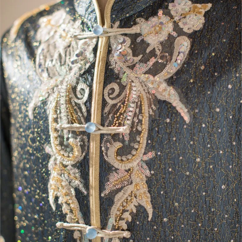 남성용 신중국풍 웨딩드레스 남성복 플러스사이즈