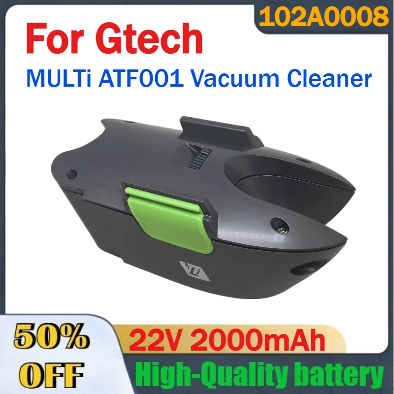 

High-Quality 22V 2000mAh Battery for Gtech MULTi ATF001 Vacuum Cleaner 102A0008 Replacement Battery Accessories