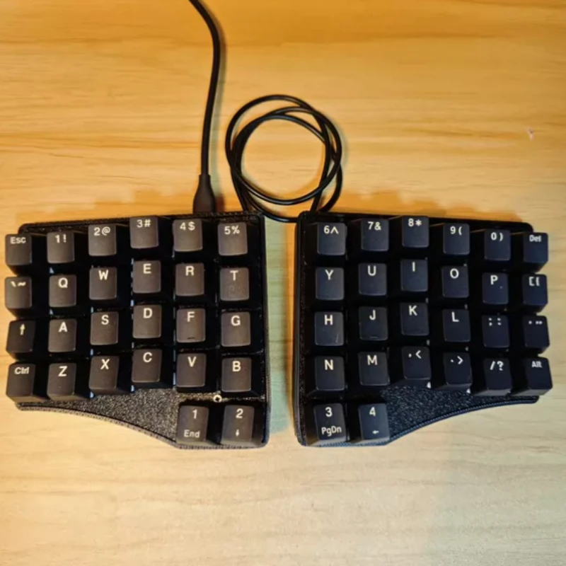 Dolphin52 Wired Split Keyboard Custom Hot-swapping 3D Printing Handicraft Keyboard Ergonomics Vial Left Right Hands Keyboards