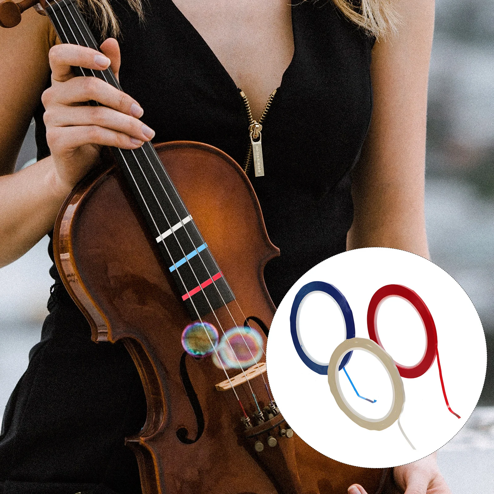 

3Pcs Violin Finger Guide Tape Position Labels for String Instruments Self-Adhesive Note Stickers for Violin Practice Beginner