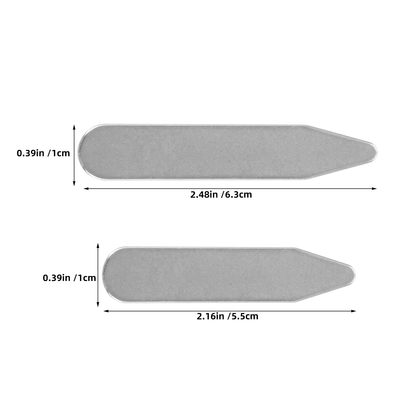 20 قطعة من أطواق قميص الفستان - شرائط دعم طوق من الفولاذ المقاوم للصدأ الفاخر - حشوات حامل قميص غير قابلة للكسر للمناسبات الرسمية