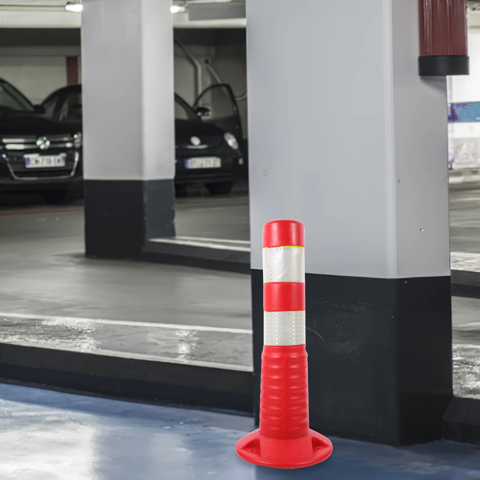 Reflecterende wegkolom Anti-botsing veiligheidsstapel Duurzame kunststof Verkeersfaciliteit Slijtvaste waarschuwingskolom Verstelbaar