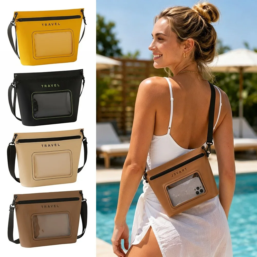 

Touchscreen Waterproof Bag Large Capacity Adjustable Mobile Phone Bags Protector Sealed Closure Messenger Bag