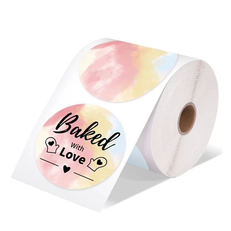 Shipping Label Printer Label Sticker Round Label Square Label DIY Logo Design 5X3 Mixed Dyeing 500Pcs Easy To Use