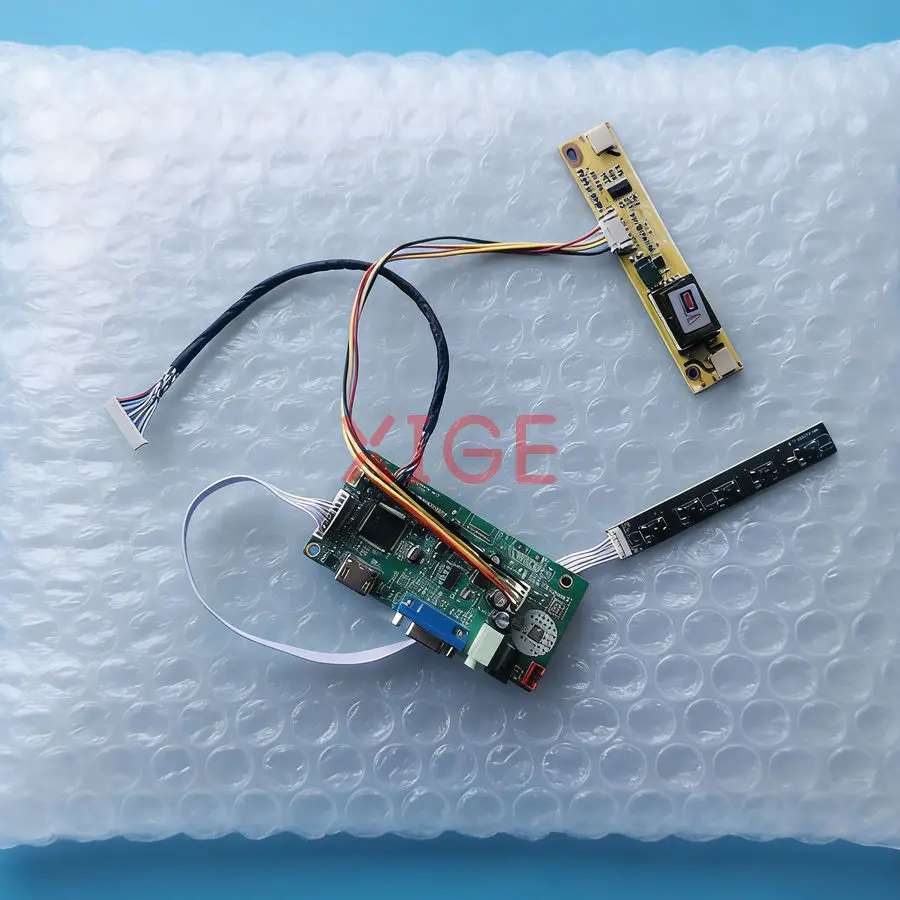 LCD Controller Board Fit CLAA150XG09 CLAA150XP01 CLAA150XP01F CLAA150XP01Q LVDS 20-Pin HDMI+VGA 1024*768 1024x768 2-CCFL Kit DIY