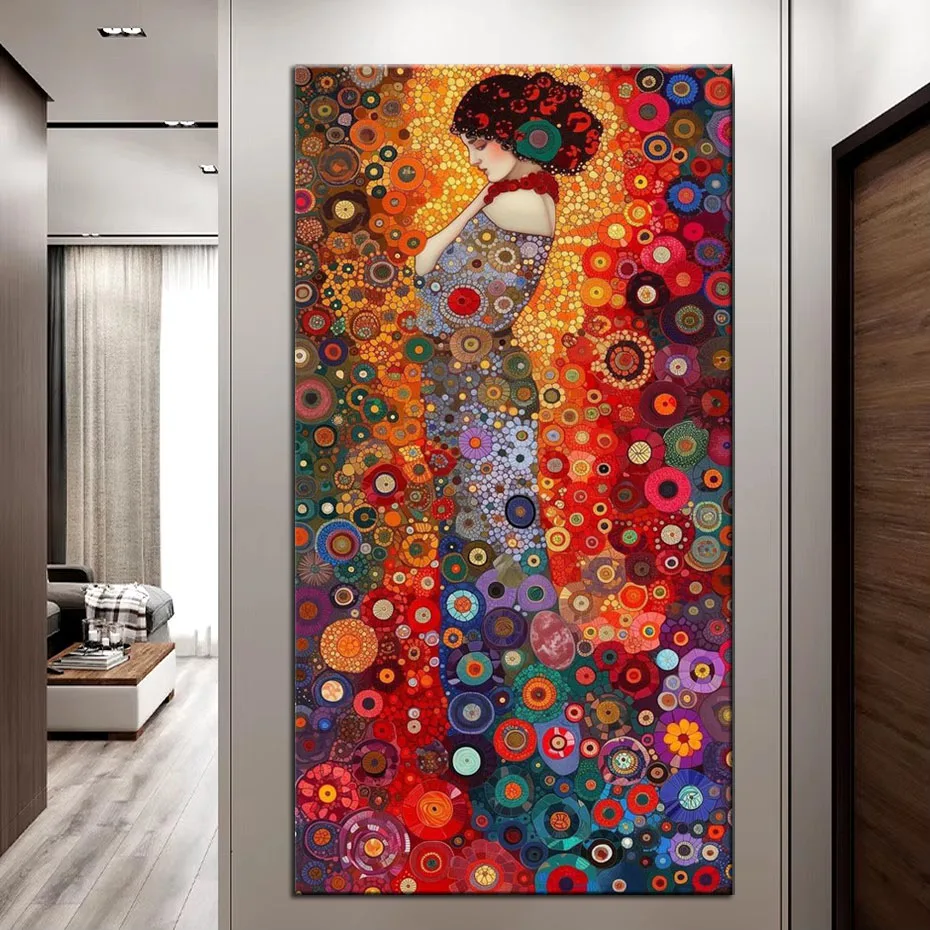 Gustav Klimt Woman Inspired 5D Diamond Painting Kits Large Size New 2024 Full Diamond Embroidery Cross Stitch Kits Home Decor image 3