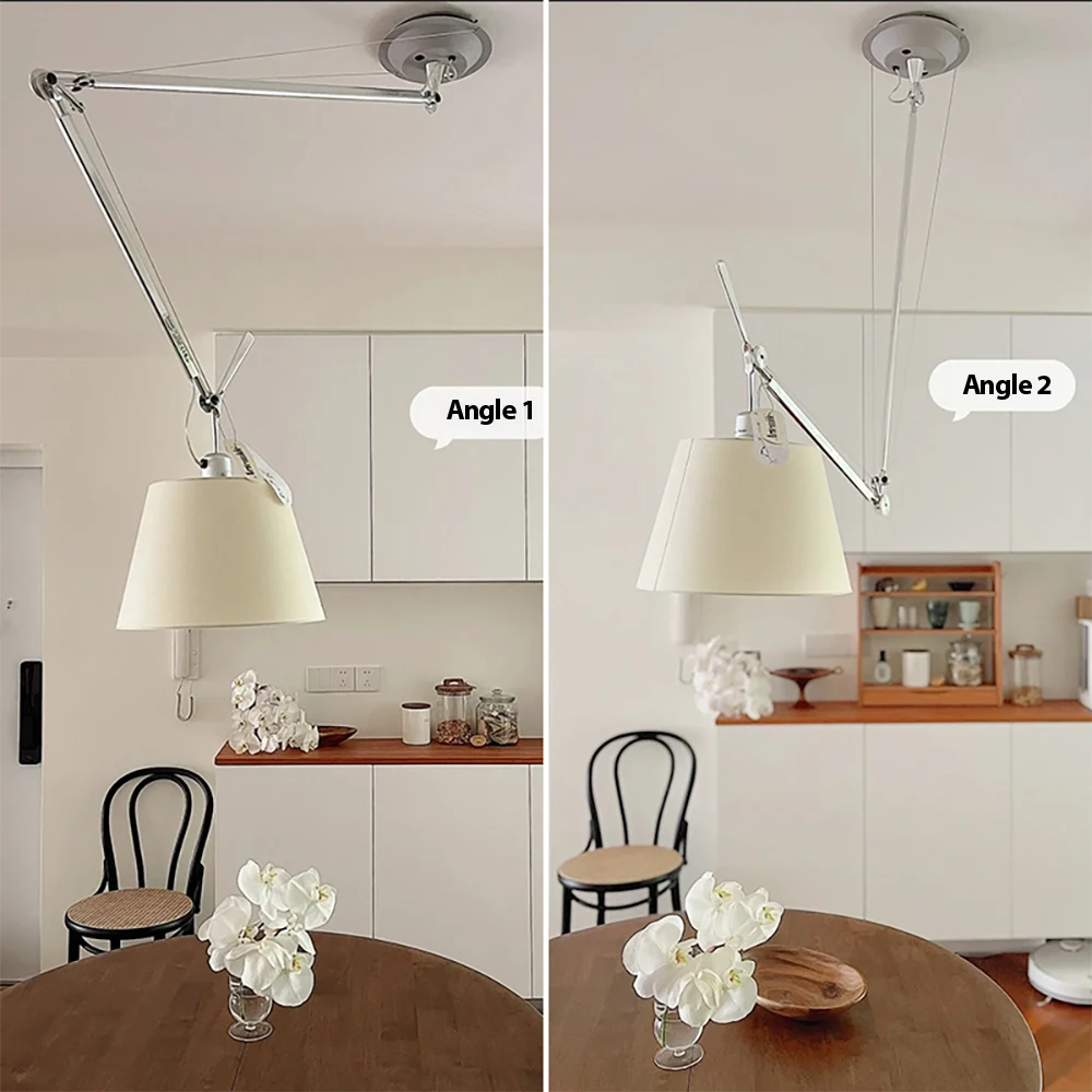 Modern Long Arm Pendant Light Italy Design Contemporary Dimming Ceiling Lamp Flexible Suspension Adjustable Luminaire Home Decor