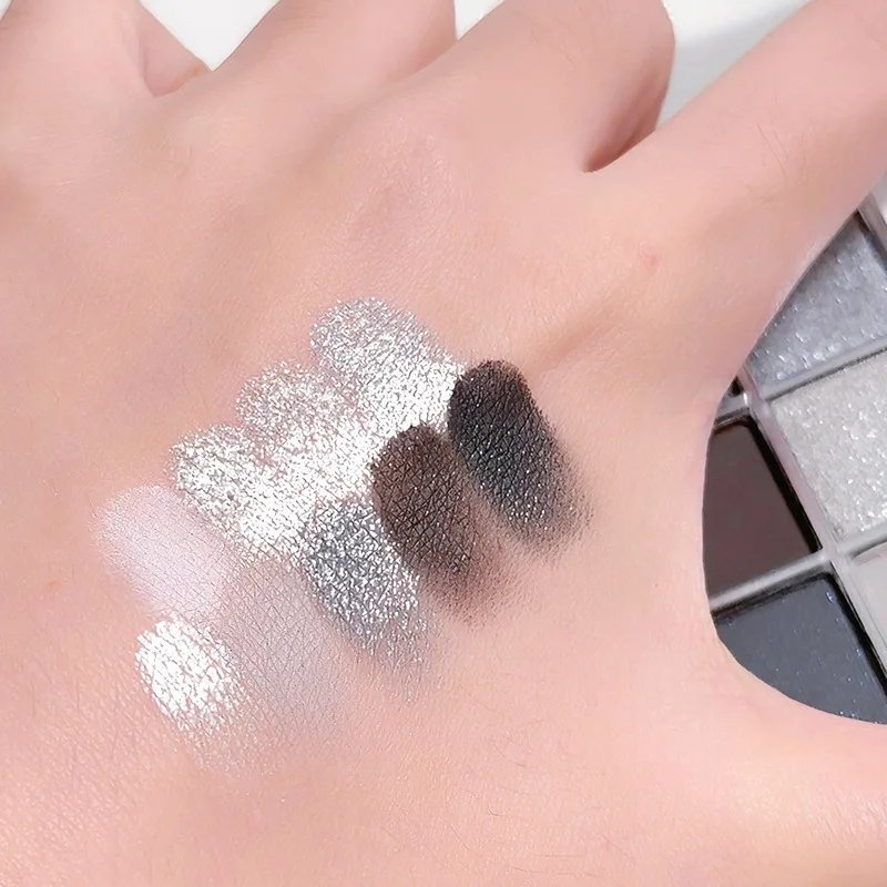 Paleta de sombras de ojos con brillo de copo de nieve, resaltador de fácil uso, sombra de ojos barata profesional, maquillaje de ojos encantador