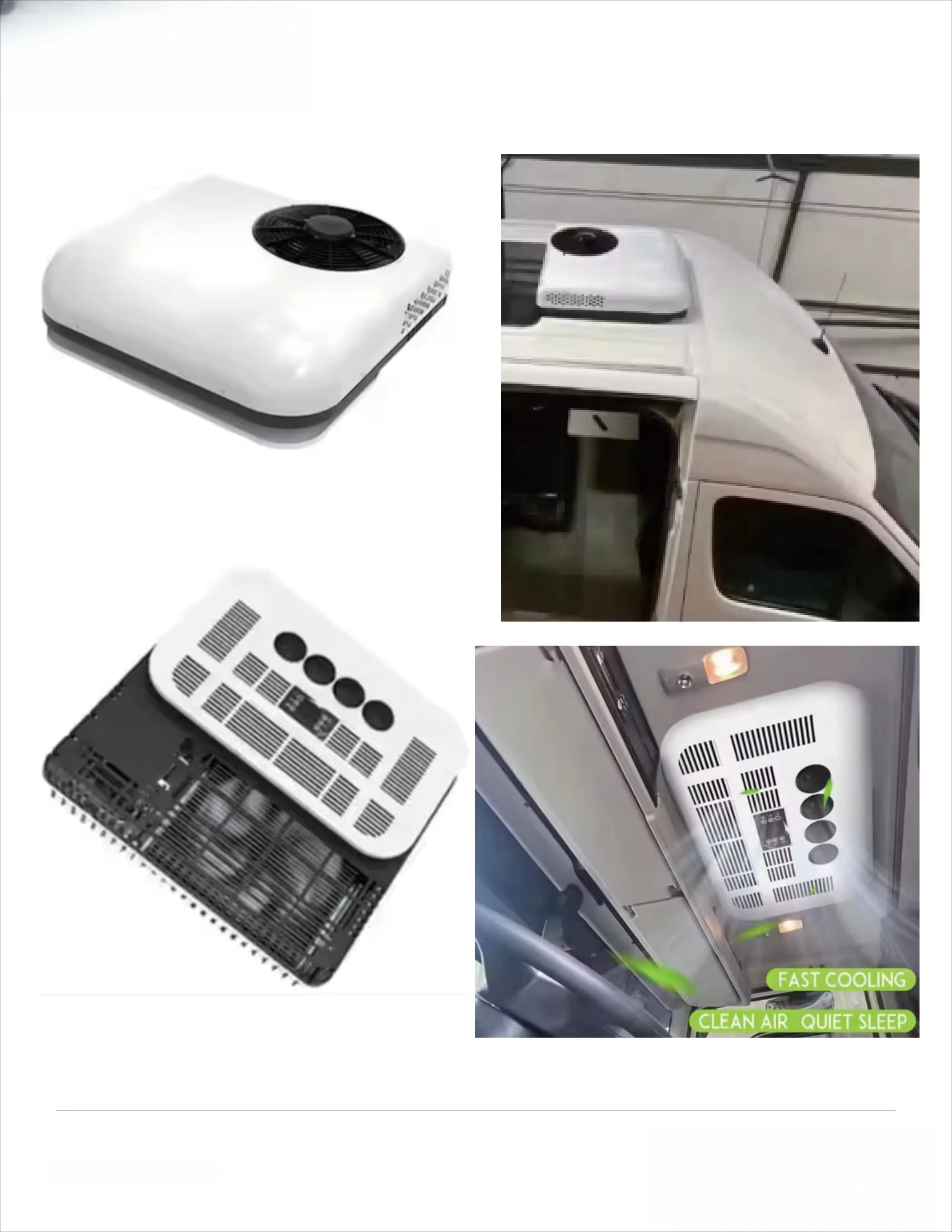 مكيف هواء على السطح 12 فولت مكيف من النوع المنفصل لشاحنة التخييم RV #3