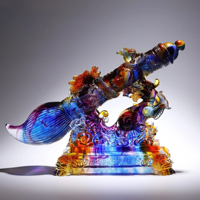 Brush ornament glazed handicrafts Bogu rack collection merchandise gifts high-end office study
