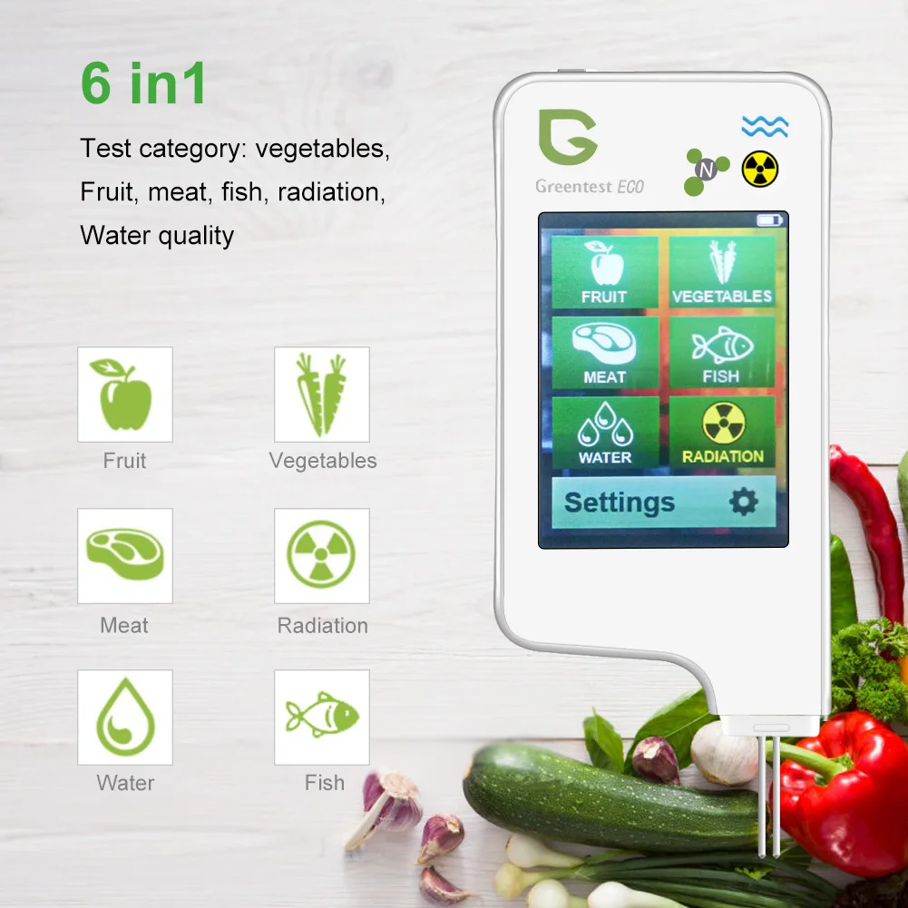 GREENTEST ECO 5F Digital Food Nitrate Tester Concentration Meter Rapid Analyzer Fruits/ Vegetables /Meat/ Fish/Food Tester