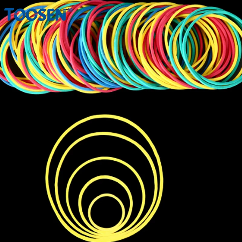Multicolour Elastic Rubber Bands Dia 15~50mm Stretchable Rubber Band Office Supplies School Elastic Bands