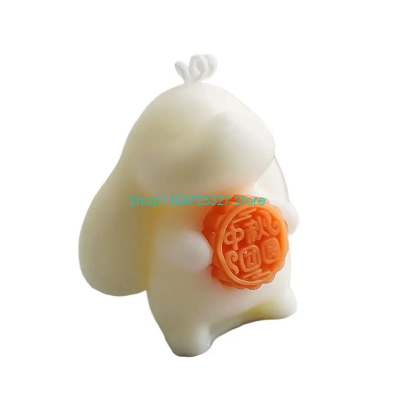 D8KF Middle Autumn Festival Rabbit Scented Soybean Wax Blend Home Fragrances For Gifting With Aromatherapies Benefits