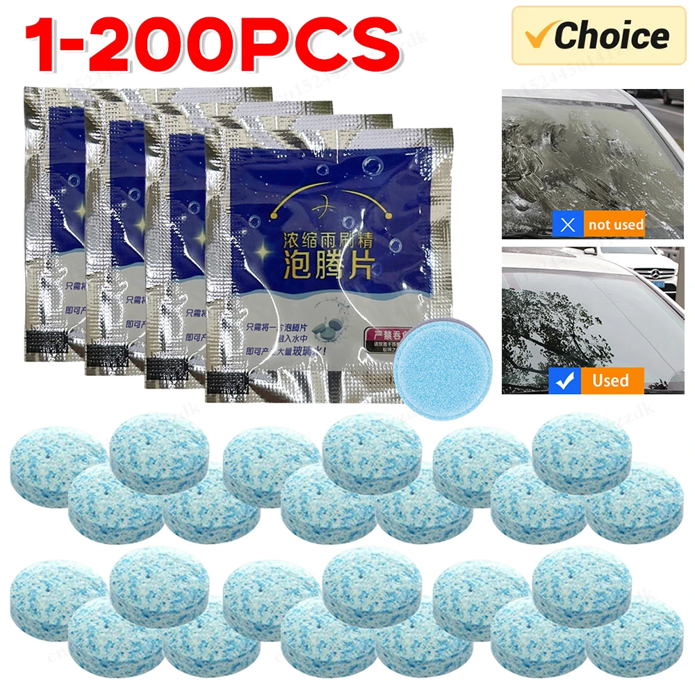 1-50PCS Solid Car Windshield Cleaners Effervescent Tablets Cleaning Windshield Window Glass Dust Wiper Car Wash Tool Car Accesso view 2