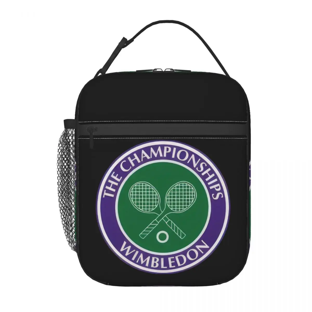 Wimbledon Camping Logo Insulated Lunch Bag Tote Food Handbag