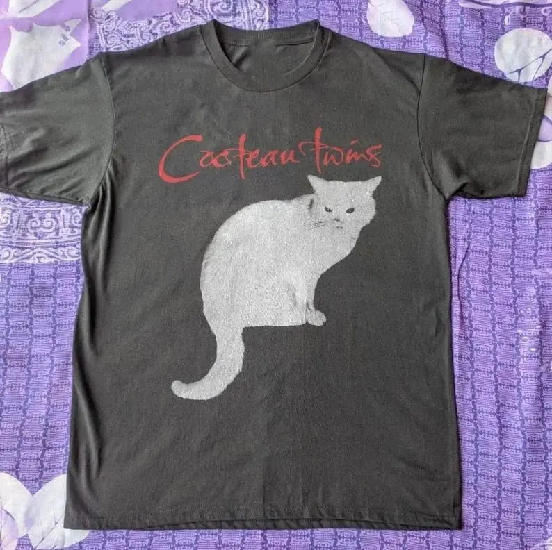 Harajuku Rock Tops Cocteau Twins Band Summer New Style T-shirt Crew Neck Tee Print T-shirt Summer Casual Loose Streetwear Unisex
