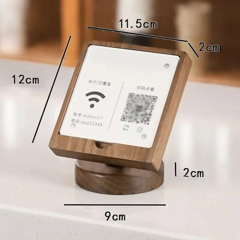 Solid wood payment QR code display, payment card, payment table card, cash register, scan the code and set up the table