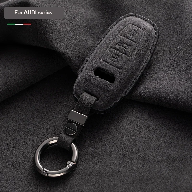 

For Audi Q7 Quattro A8 Quattro A1 A3 8P A4 A5 A6 A7 S3 S4 S5 S7 S8 R8 Q2 Q3 Q5 Q8 TT RS3 RS6 Suede Car Key Case Cover Shell