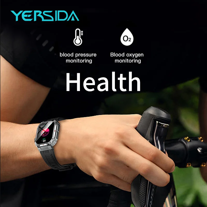 YERSIDA Smartwatch C58 Professional Waterproof Screen Multiple Sports Modes Fitness Training Real-Time Health Monitoring Watch