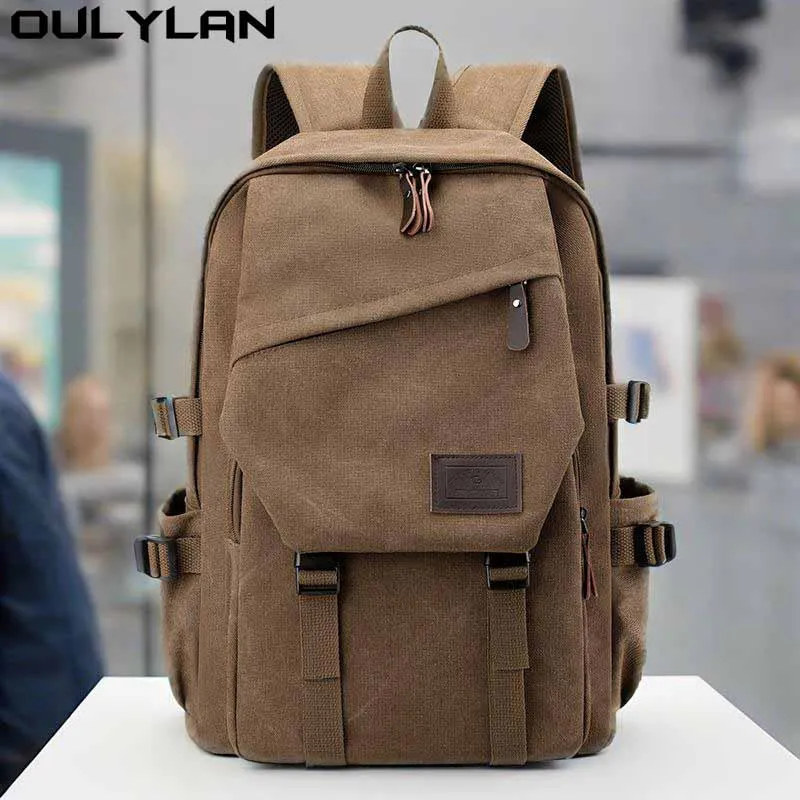Oulylan Мужская дорожная сумка Альпинистский рюкзак Мужской багаж Холщовые сумки на плечо для мальчиков Мужской рюкзак большой вместимости