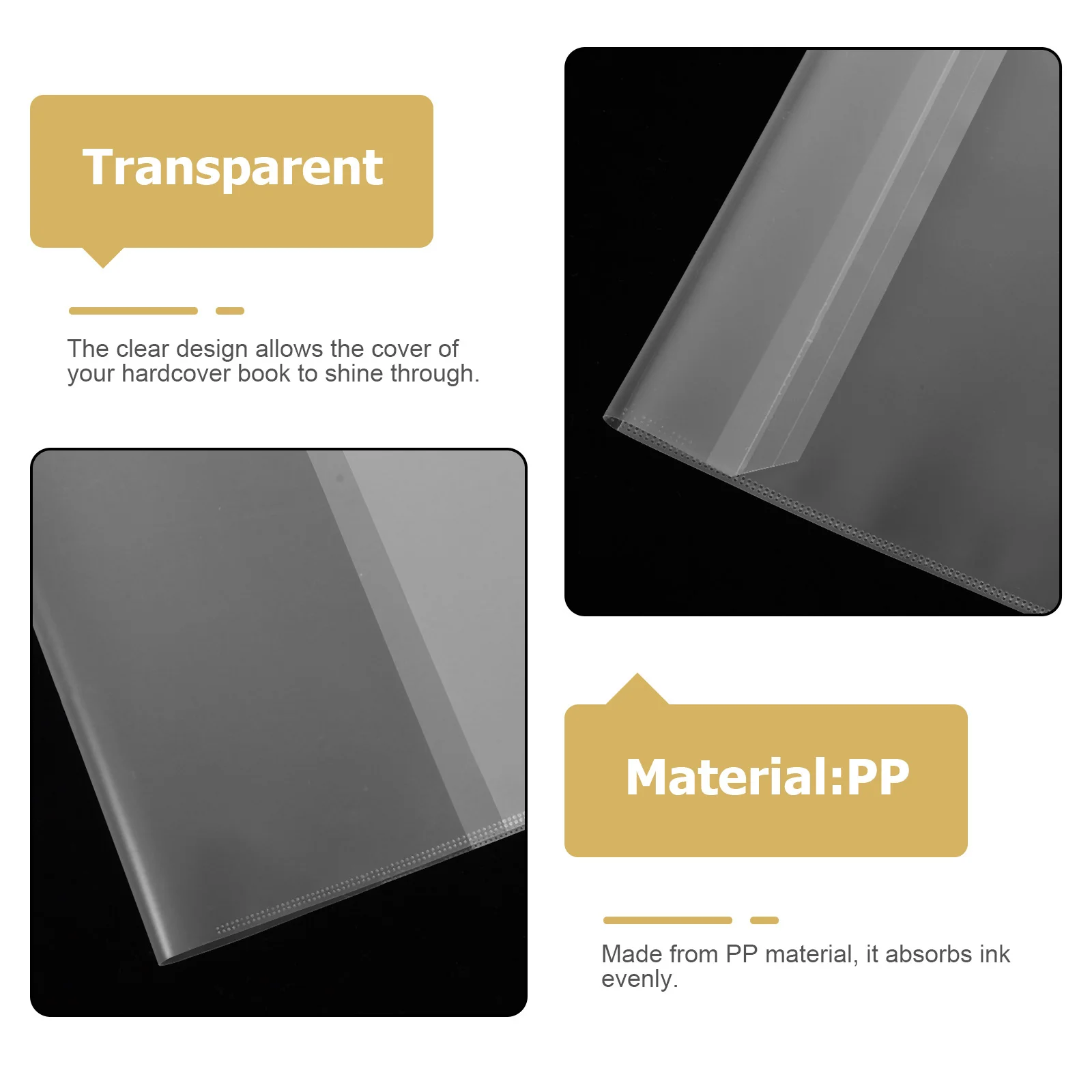 20 шт., защитная обложка для книги, прозрачный полипропиленовый материал, водонепроницаемый, против царапин, для учебников в твердом переплете, библиотечных книг, студентов, школьного использования