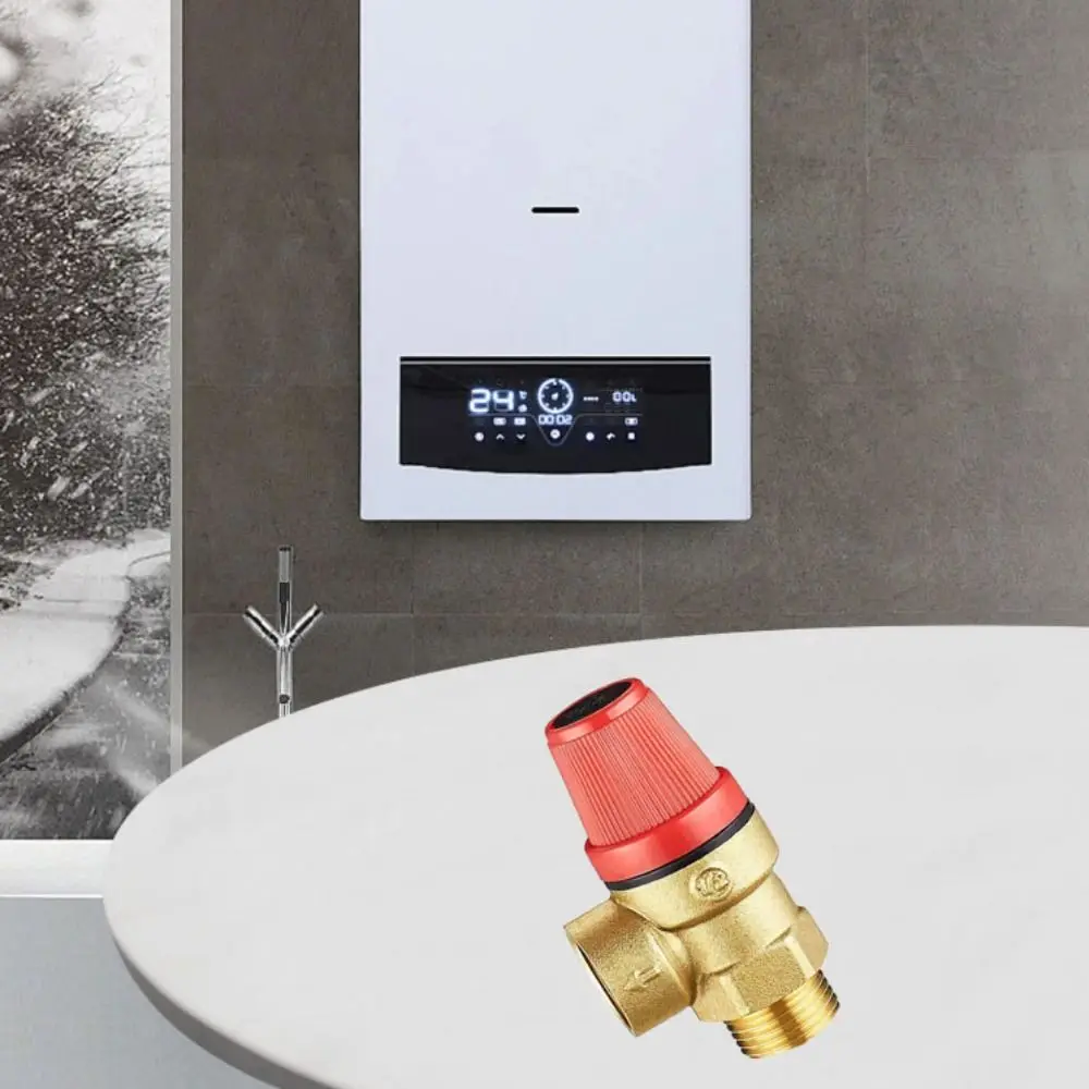Color Gold Pressure Valve Easy Installation Inner and Outer Wire Brass Safety Valve Efficient Pressure Control Brass Material
