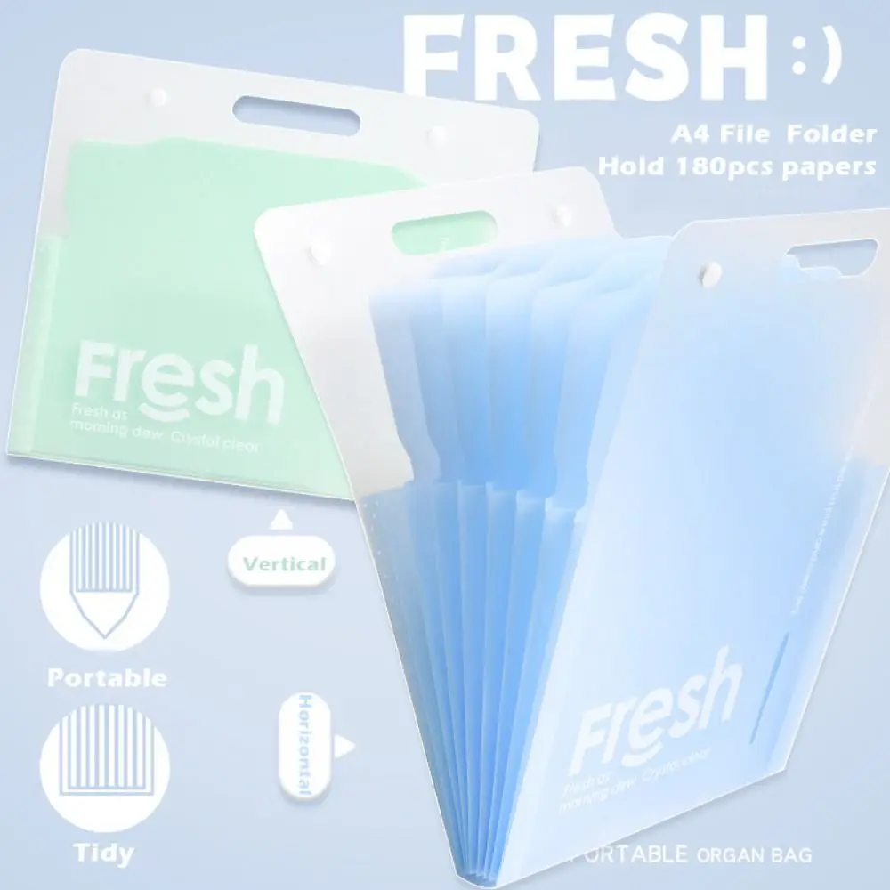 

Vertical/Horizontal A4 File Folder Multi-layer Design Waterproof File Bag Large Capacity Test Paper Storage Bag Students