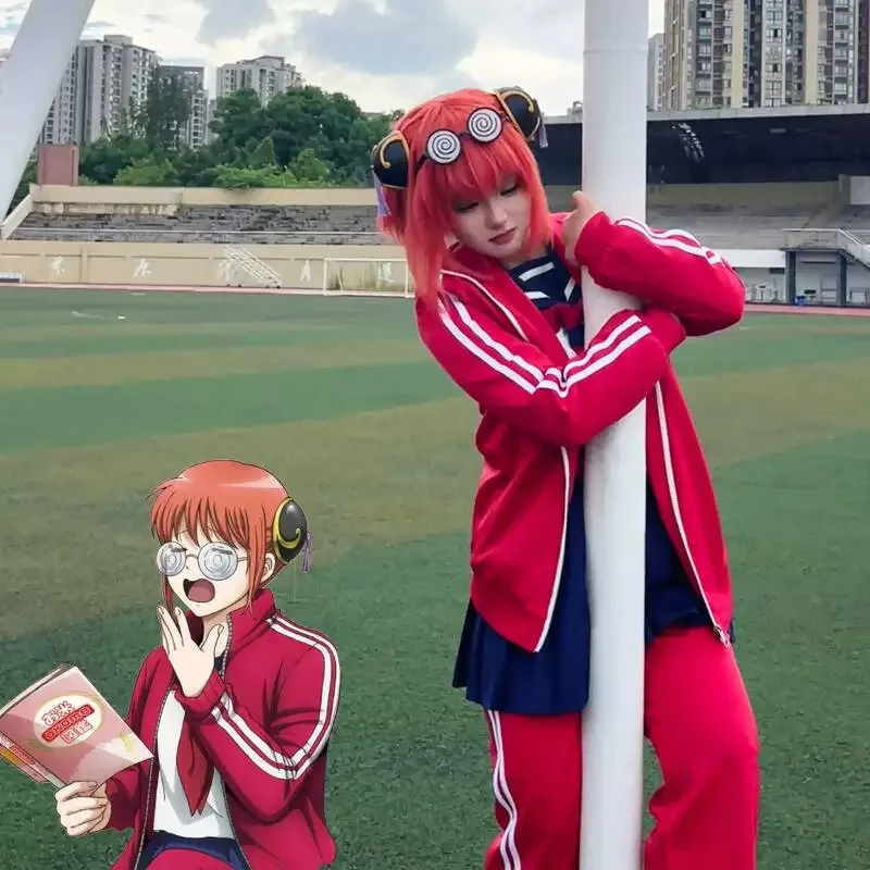 

Gintama Kagura Cosplay Costume 3-nen Z-gumi Sailor JK Uniform Sport Fabric Breathable Full Set for Women Cosplay Party