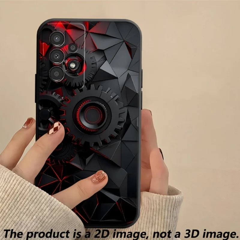 Black dreamy printed phone case suitable for Samsung Galaxy S26 S25 S24 S23 S22 S20 FE/Ultra/Plus anti drop back cover