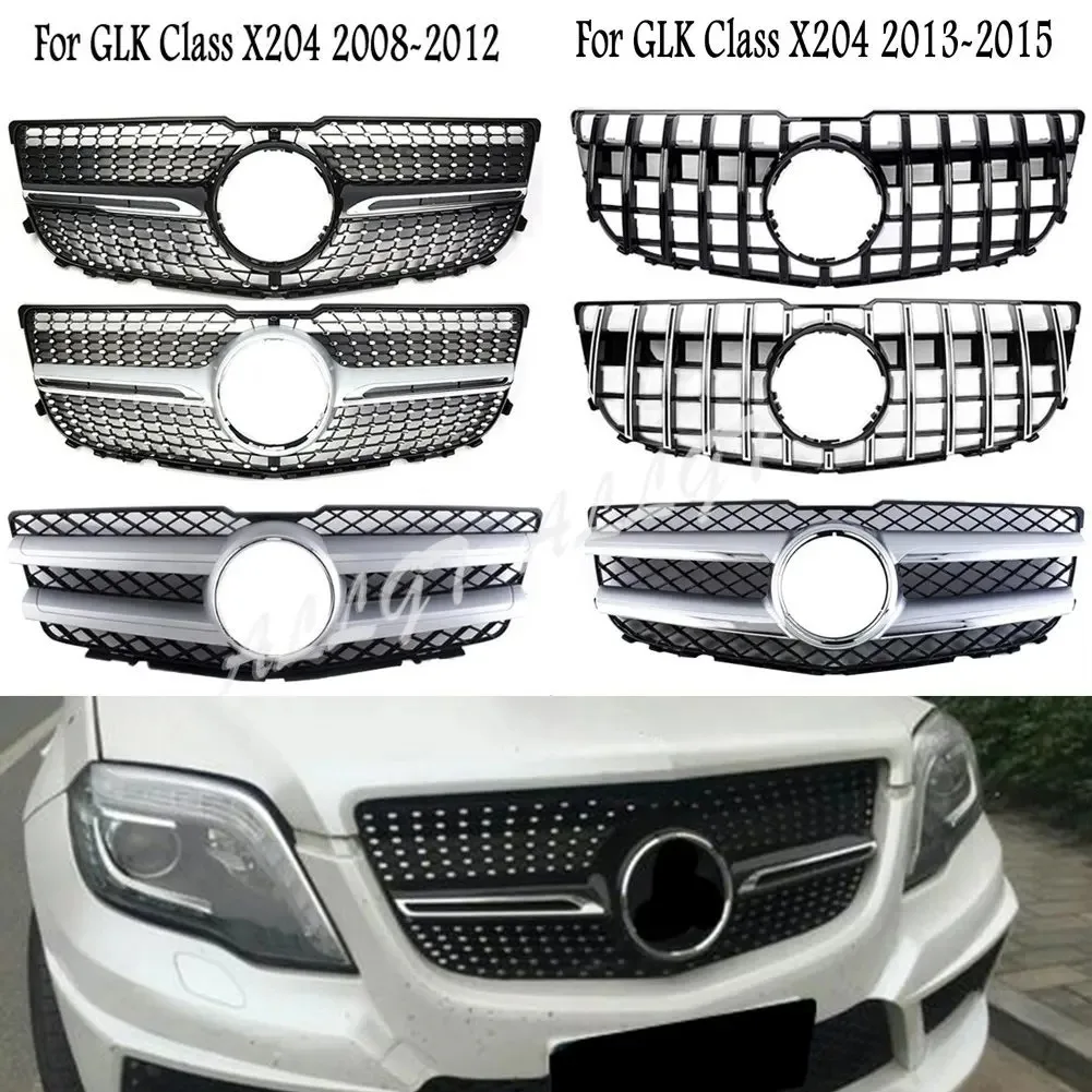 

Front Racing Billet Bumper Grille Upper Facelift Grill For Mercedes-Benz X204 GLK Class 2008 2009 2010 2011 2012 2013 2014 2015