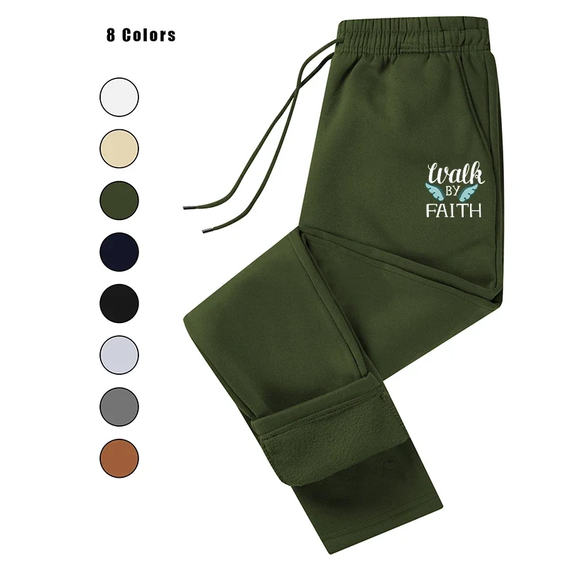 

Мужские спортивные флисовые спортивные штаны для активных тренировок с карманом на молнии и шнурком