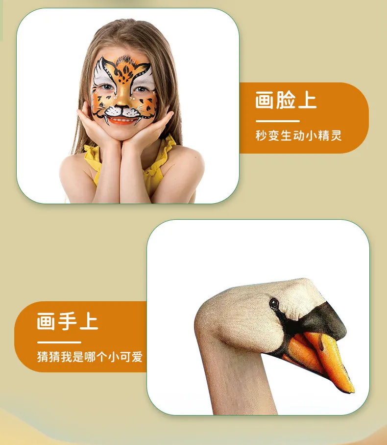 8 Stück abwaschbare Körpermarker für Haut- und Gesichtsbemalung, ungiftige, wasserbasierte Tattoo-Zeichenstifte für Kinder, Party, Cosplay, Make-up-Kunst – Detail 8