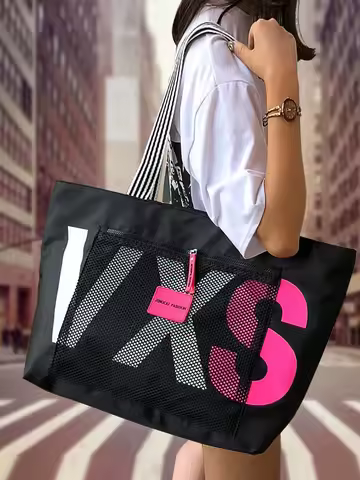 aliwood 2022 New Arrivals Letter Women Shoulder Bags Trendy Waterproof Tote Beach Bag Large Capacity Female Travel Shopping bags